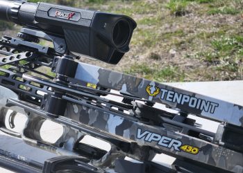 My TenPoint Viper launched at 430 fps and was topped with a Burris Scope